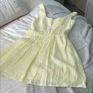 Princess Polly Pale Yellow Mini Sundress